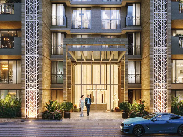 Lodha Massimo Baner — private sky deck with hill views